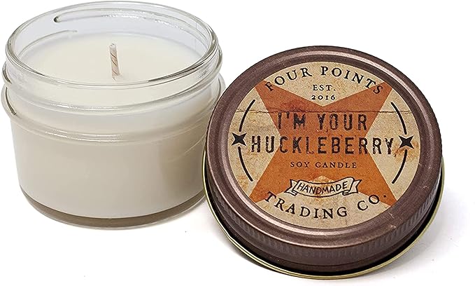 I'm Your Huckleberry 4 Oz Scented Soy Aromatherapy Candle w/Jar