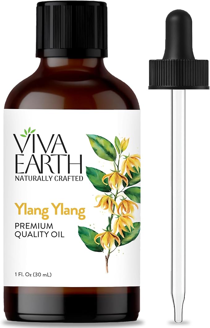 Ylang Ylang Essential Oil – Premium Quality Oil for Diffusers, Aromatherapy, Massage, DIY Aromatic Blends, Soap & Candle Making – with Dropper, 1 Fl Oz