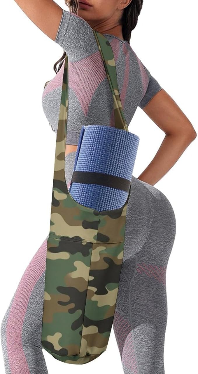 Meaudiwes Large Size Yoga Mat Bag with Long Strap, Yoga Mats Carrier Storage Bag, Exercise Mat Holder Accessories