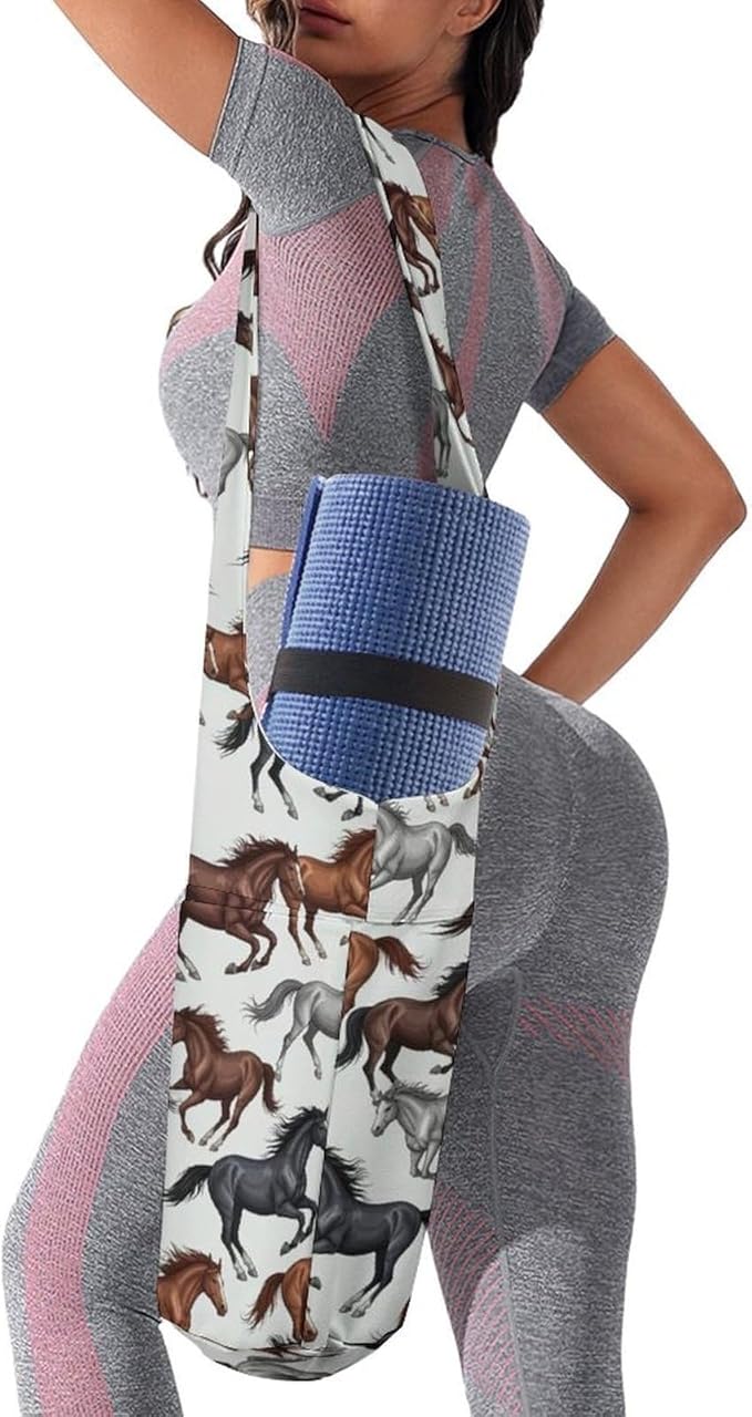 Meaudiwes Stylish Yoga Mat Bags Sports Yoga Totes Fits Most Size Mats Exercise Mat Carrier Storage Bag Yoga Gifts for Women