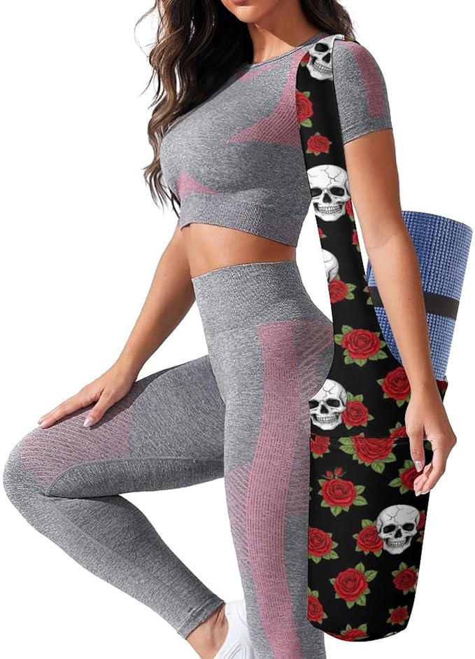Meaudiwes Large Yoga Mat Bag Fit Most Size for Ladies Yoga Mats Carrier Bags Multi-Functional Exercise Mat Holder Storage Bag