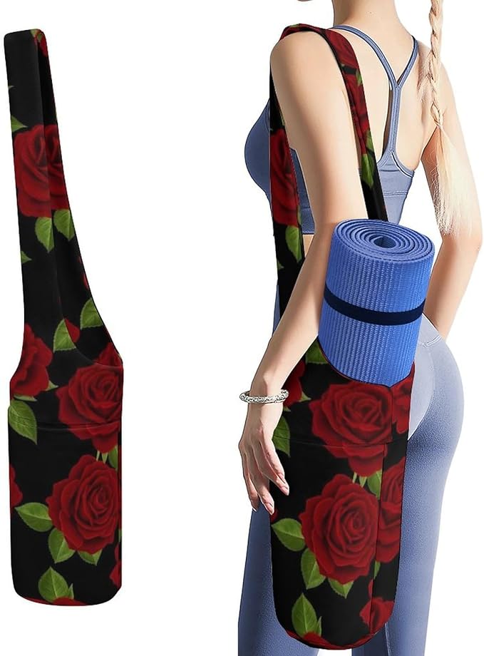Meaudiwes Stylish Yoga Mat Bags Sports Yoga Totes Fits Most Size Mats Exercise Mat Carrier Storage Bag Yoga Gifts for Women