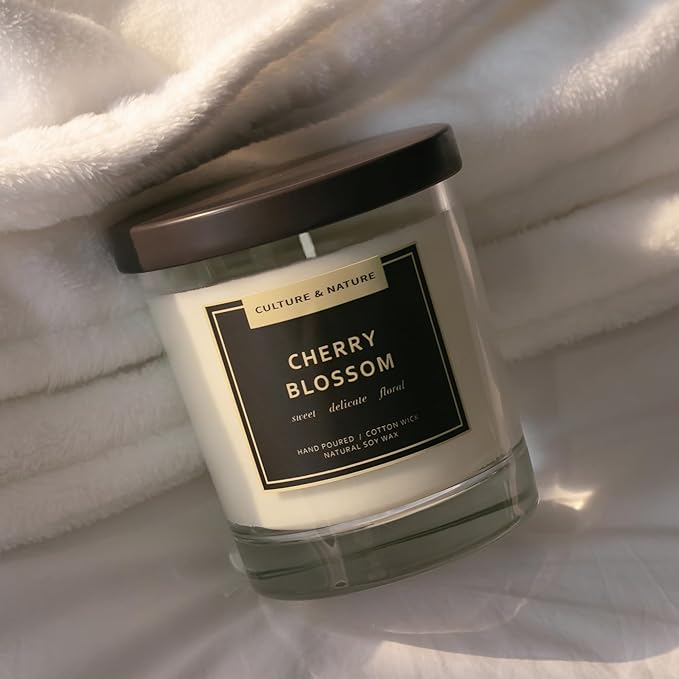 CULTURE & NATURE Natural Soy Wax Candle 7oz (Cherry Blossom)