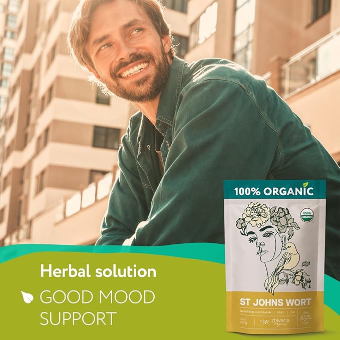 Super Value Pack 5 LB - Organic St Johns Wort Herb - Saint Johns Wart Plant - Yerba de San Juan Organica - Hypericum Perforatum