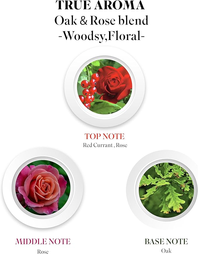 Oak & Rose Essential Oil | Oak & Rose Essential Oils for Aroma Diffusers | 100% Natural Oak & Rose for Diffuser | Pure Aromatherapy Essential Oils | Essential Oil Blends - 10 ML