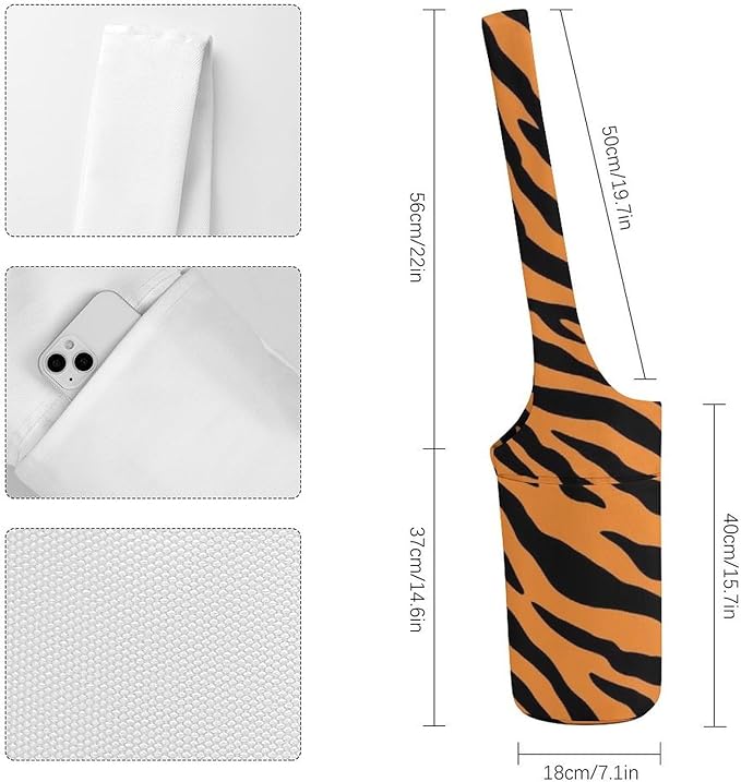 Meaudiwes Large Size Yoga Mat Bag with Long Strap, Yoga Mats Carrier Storage Bag, Exercise Mat Holder Accessories