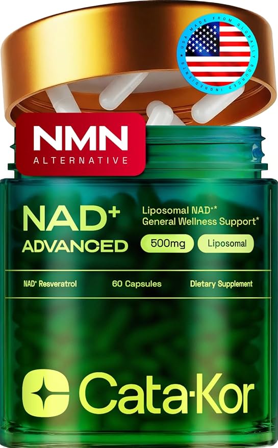 Liposomal NAD Supplement with Resveratrol – NMN Supplement Alternative – Third-Party Tested – 30-Day Supply – Advanced NAD+ Resveratrol