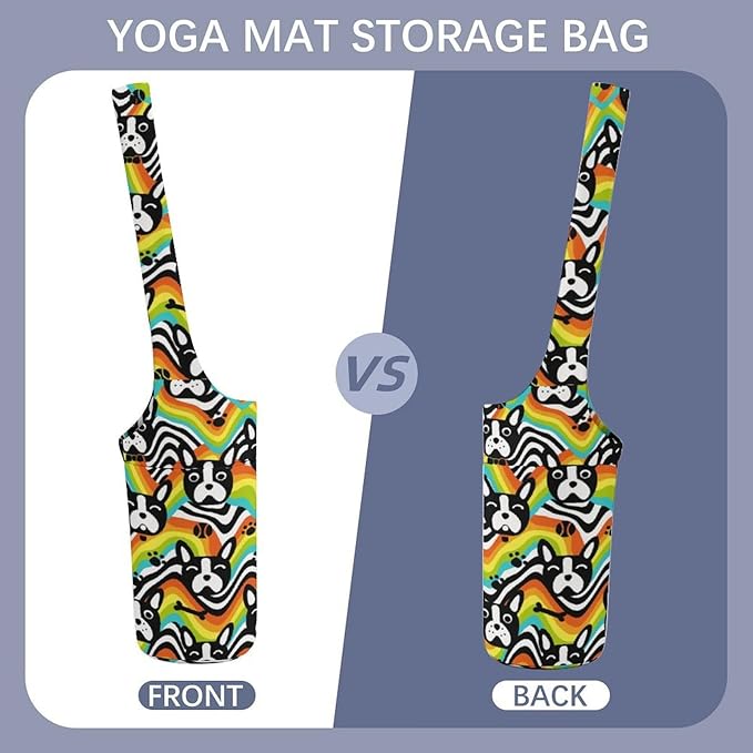 KKdskkds Lovely Pig And HeartYoga Mat Bag Large Opening Long Tote Yoga Mat with Pocket Fit Most Size Mats