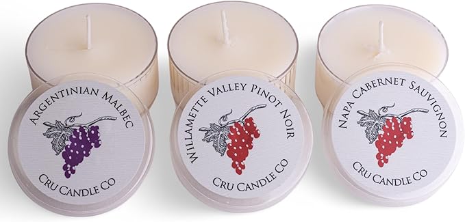 Wine-Inspired Soy Wax Candles (Reds Collection: Mini Edition)