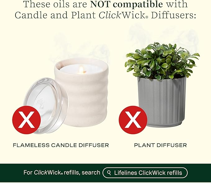 Lifelines Essential Oil Blends, 6-Pack Bright Botanicals Set - Blended Essential Oils with Precision Pump for Aromatherapy Diffusers - Long-Lasting Scented Fragrance - Focus, Calm & Energy Blends
