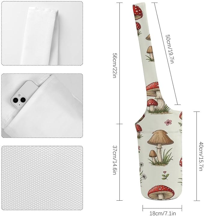 Meaudiwes Large Size Yoga Mat Bag with Long Strap, Yoga Mats Carrier Storage Bag, Exercise Mat Holder Accessories