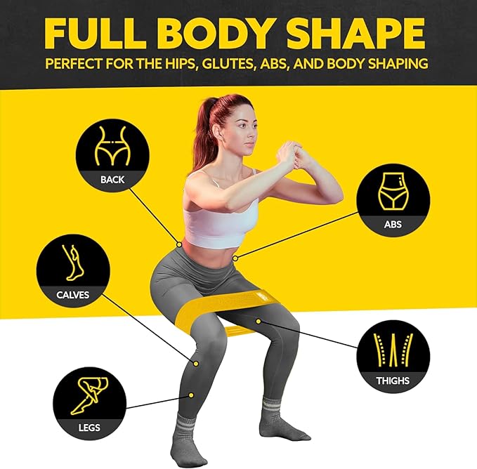 Tribe Lifting Fabric Resistance Bands for Legs - Workout Bands Resistance Bands for Men and Women - Booty Bands for Working Out - Exercise Bands Resistance Bands Set - Elastic Bands for Exercise