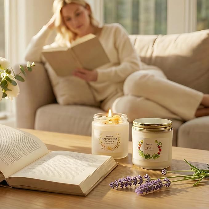 8 Pack Scented Candles for Home,3.5oz Crystal Soy Candles-200 Hour Long Lasting,Aromatherapy Candle Sets for Women Gift,Perfect for Valentine's Day,Mother's Day, Birthdays, Anniversaries