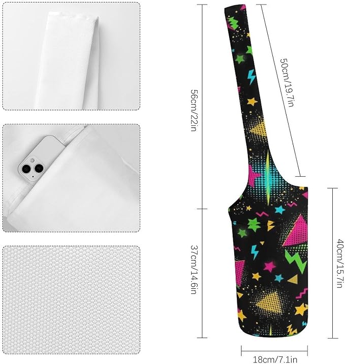 Aiyoolee Women's Portable Yoga Mat Bag Single Shoulder Carrier with Pocket for Gym Yoga Workout Travel