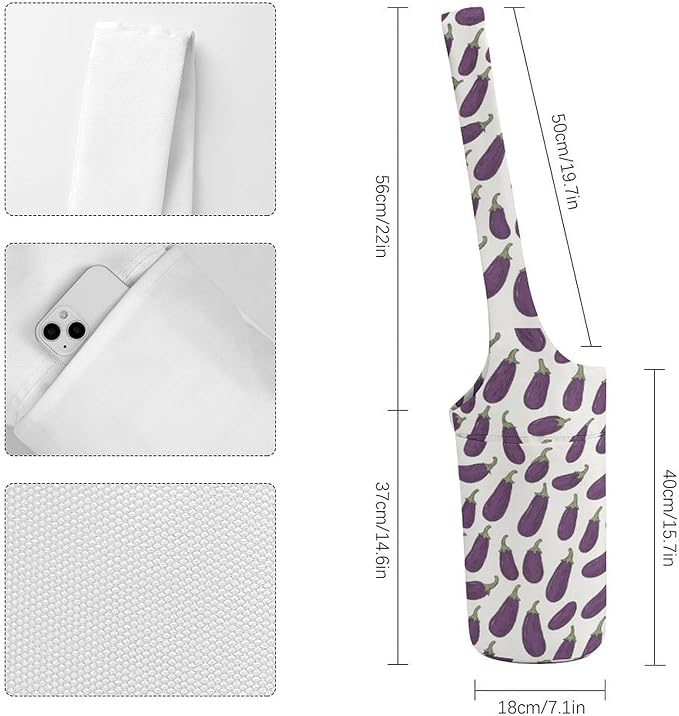 KKdskkds Fresh AvocadoYoga Mat Bag Large Opening Long Tote Yoga Mat with Pocket Fit Most Size Mats