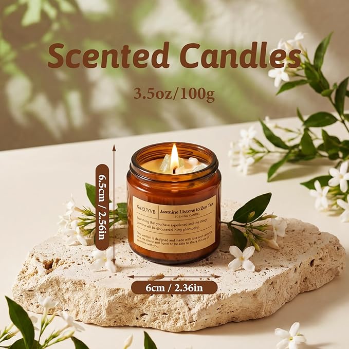 24 Pack Scented Candles for Home,3.5oz Crystal Soy Candles-Long Burning Time,Aromatherapy Candle Sets for Women Gift,Perfect for Valentine's Day,Mother's Day, Birthdays, Anniversaries