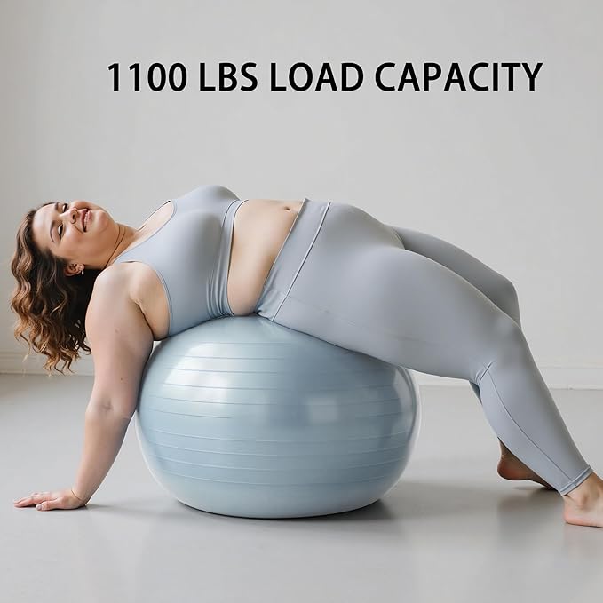 FITMIND Exercise Balls Set 22-30 Inch & 9 Inch, Small Pilates Ball with Pump, Pregnancy Ball for Women, Yoga Balls for Exercise, Small Exercise Ball for Between Knees, Stability, Physio
