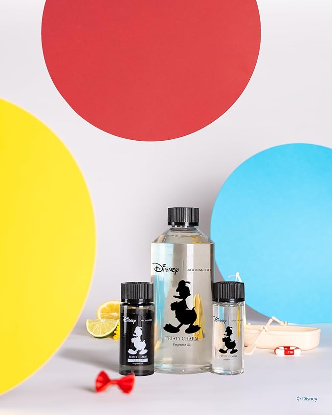 Aroma360 | Disney Feisty Charm Oil Blend | Donald Duck | Luxury Essential Oil | Aromatherapy Scent Diffuser Oil | Blue Cedar, Cardamom and Eucalyptus 16.9 fl oz, 500 mL