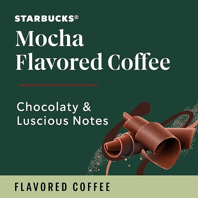 Starbucks K-Cup Coffee Pods, Flavored Hot or Iced Coffee, Mocha, 60 Keurig Pods