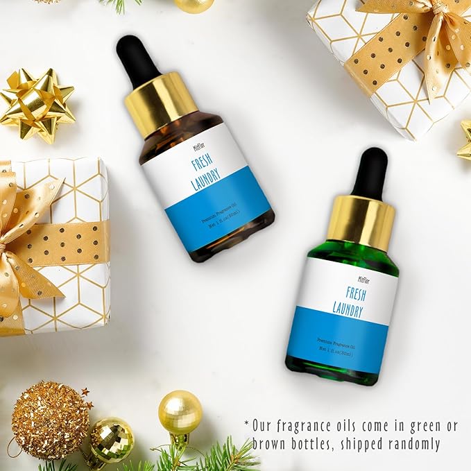 Fresh Laundry Fragrance Oil, MitFlor Single Scented Oil, Large Size Premium Grade Fragrance Oil for Soap & Candle Making, Aromatherapy Diffuser Oil, Refreshing Lemony Scent for Home Fragrance, 30 ml