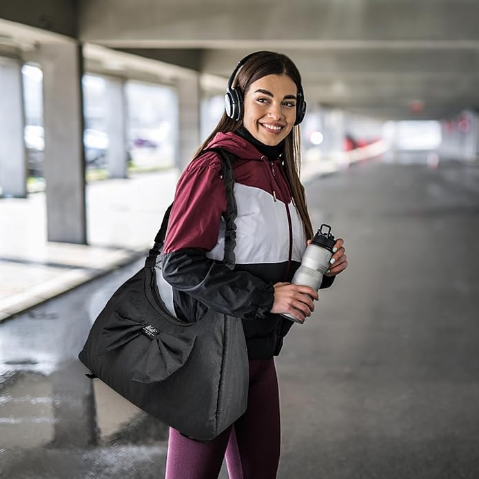 WOLT Gym Bag For Women, Yoga Mat Bag with Shoes Compartment, Wet Pocket and Water Bottle Pocket