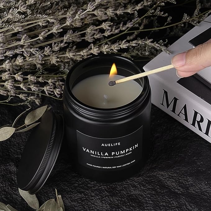 Fall Candle | Vanilla Pumpkin Candle - Scented Candles for Autumn, Fall Aromatherapy Gifts - 7 OZ