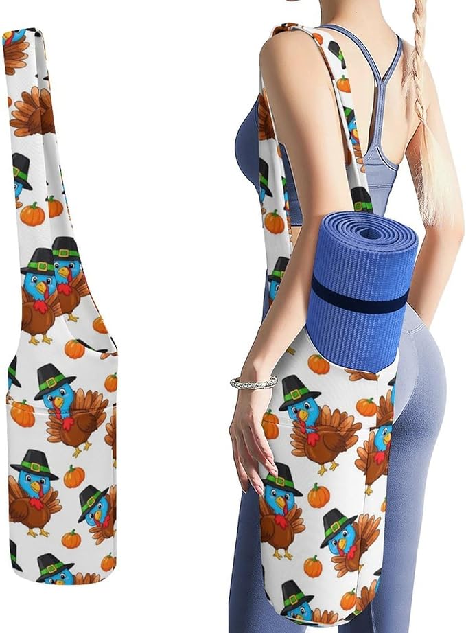 Aiyoolee Yoga Mat Bag with Large Pocket, Strap Bag Carriers for Women