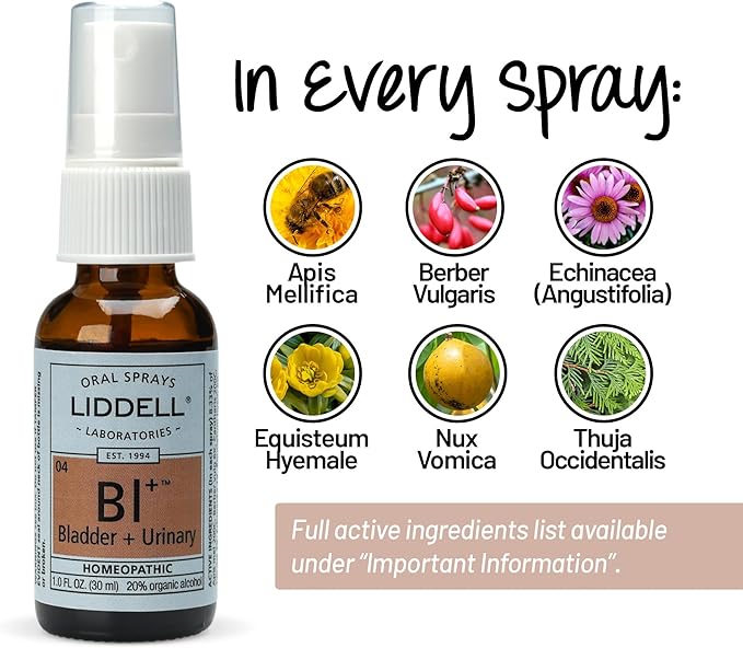 Liddell Homeopathic Bladder and Urinary Spray, 1 Fluid Ounce