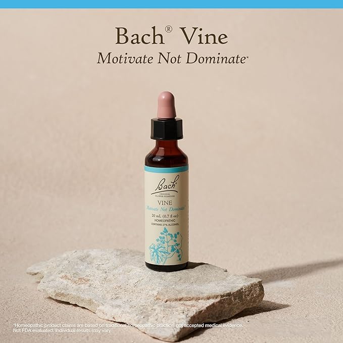 Bach Original Flower Remedies, Vine - Motivate Not Dominate - Natural Homeopathic Flower Essence for Emotional Balance - Vegan, Gluten Free, Sugar Free - 20mL Dropper