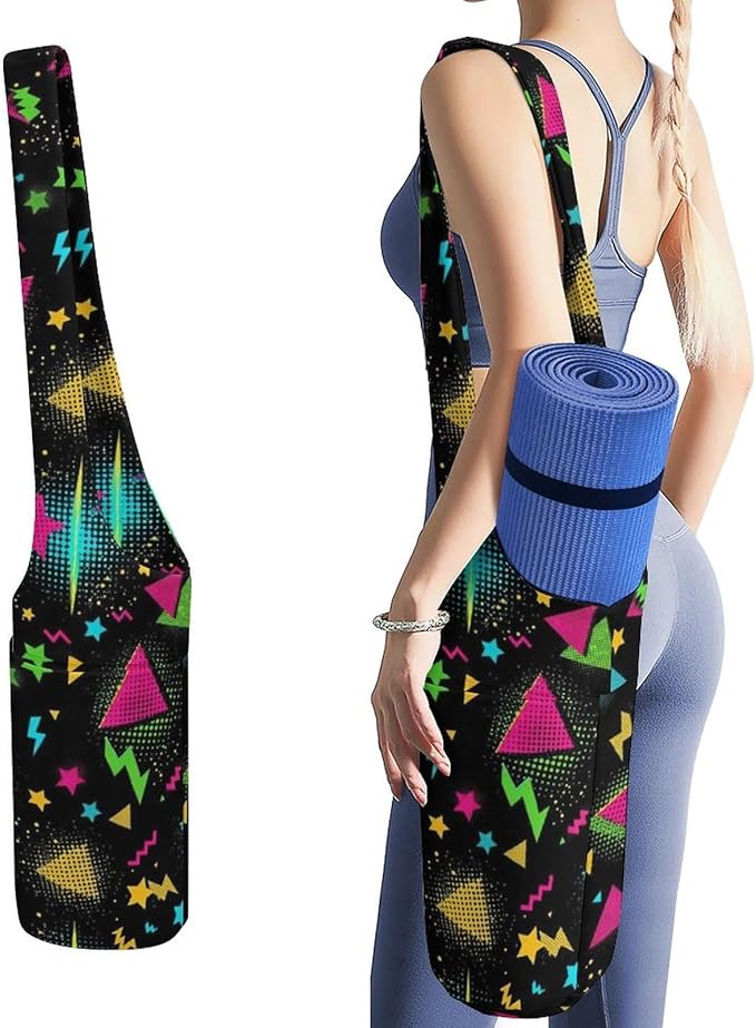 Aiyoolee Women's Portable Yoga Mat Bag Single Shoulder Carrier with Pocket for Gym Yoga Workout Travel