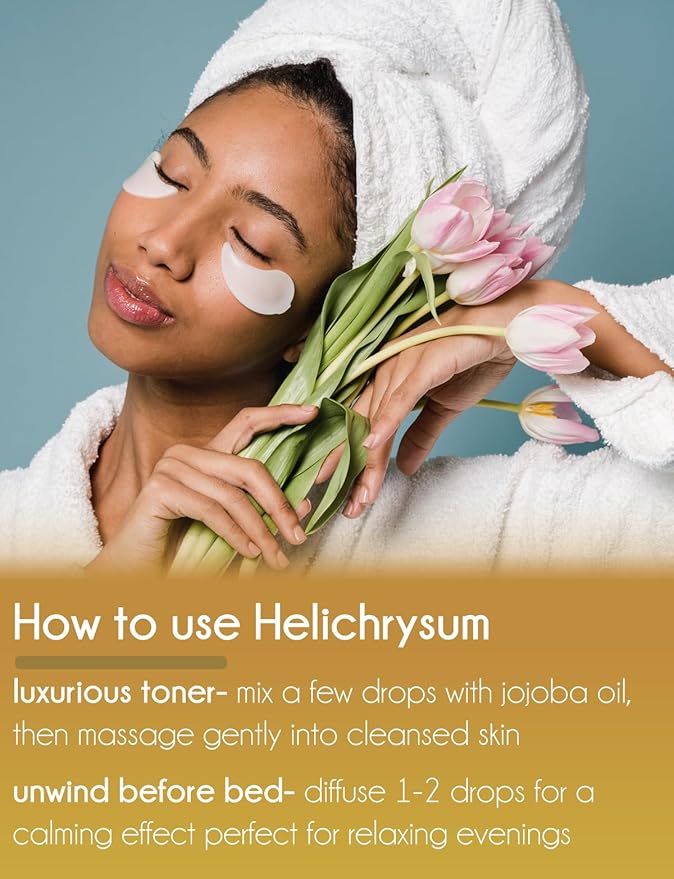 Helichrysum Essential Oil – 2 fl oz – 100% Pure, Natural, Undiluted – Aromatherapy Oil - GreenHealth