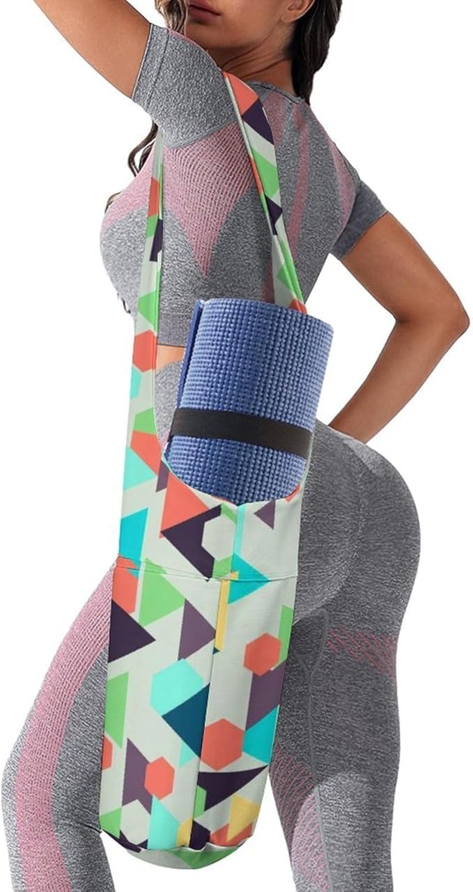 Meaudiwes Stylish Yoga Mat Bags Sports Yoga Totes Fits Most Size Mats Exercise Mat Carrier Storage Bag Yoga Gifts for Women