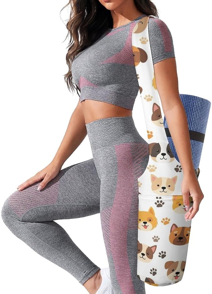 Meaudiwes Large Yoga Mat Bag Fit Most Size for Ladies Yoga Mats Carrier Bags Multi-Functional Exercise Mat Holder Storage Bag
