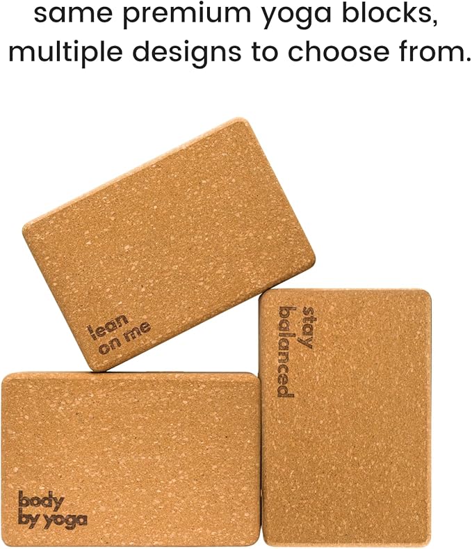 Premium Cork Yoga Blocks - Extra Large Yoga Block 2-Pack or Extra Tall 1-Pack for Inflexible Yogis | Natural, High-Density Cork for Superior Support & Stability | Optional Yoga Strap & Gift Box