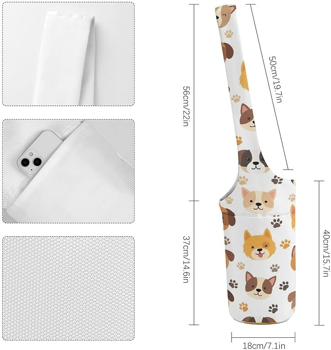 Meaudiwes Large Yoga Mat Bag Fit Most Size for Ladies Yoga Mats Carrier Bags Multi-Functional Exercise Mat Holder Storage Bag