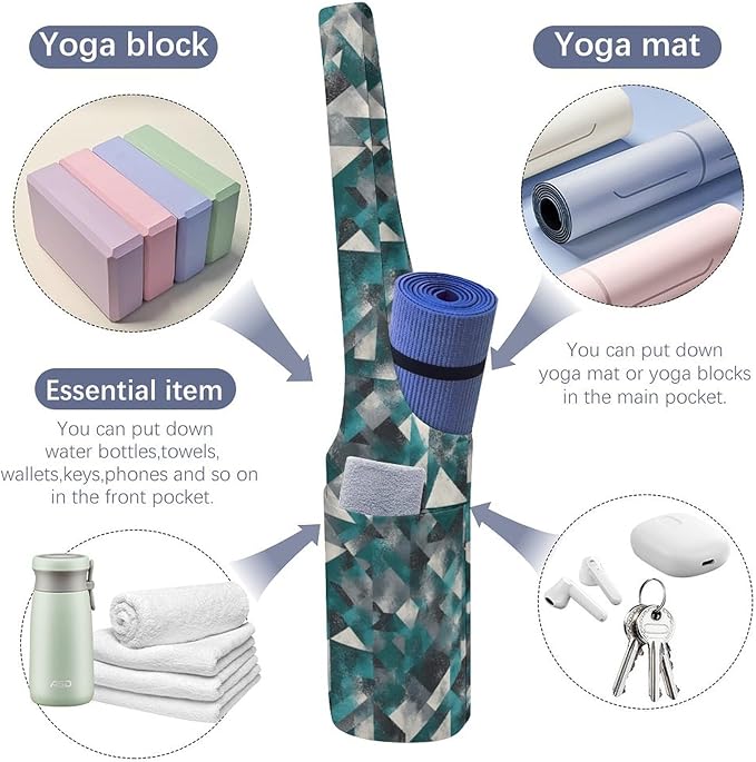 KKdskkds Lovely Pig And HeartYoga Mat Bag Large Opening Long Tote Yoga Mat with Pocket Fit Most Size Mats