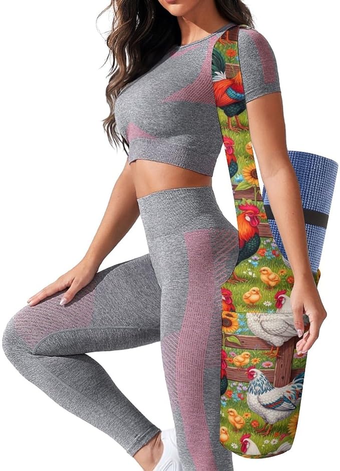 Aiyoolee Yoga Mat Bag with Large Pocket, Strap Bag Carriers for Women