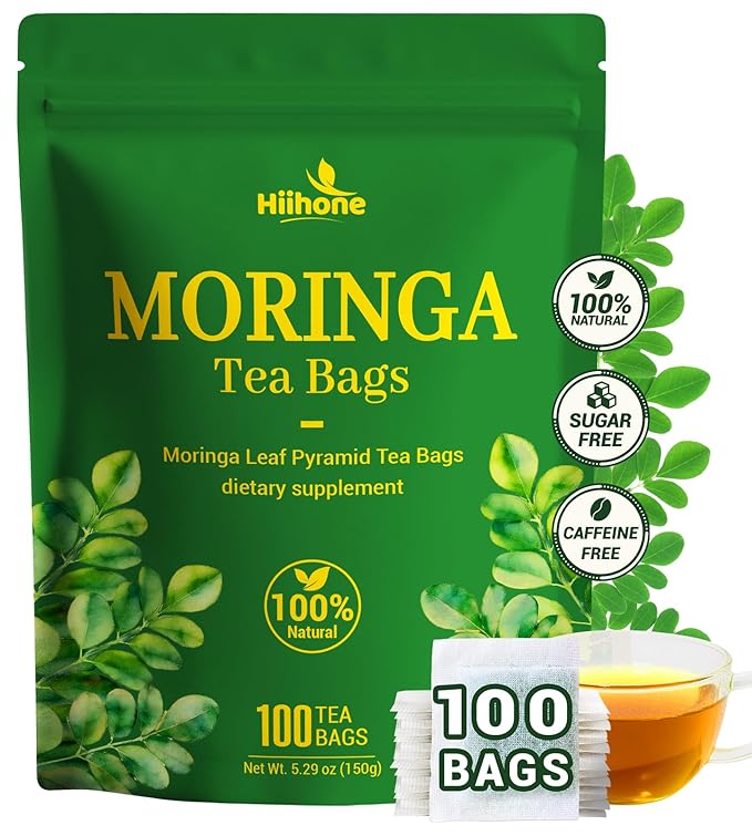 Moringa Leaf Tea - Caffeine Free, 100 Teabags