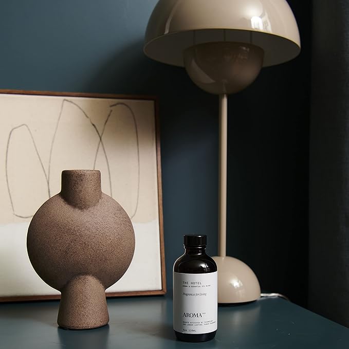 AromaTech Santal & The Hotel Set | Gift Set of Aroma Diffuser Essential Oils Blend of Santal Cardamom, Papyrus, Musk | The Hotel Peach, Red Rose, Pine - 120 Milliliter