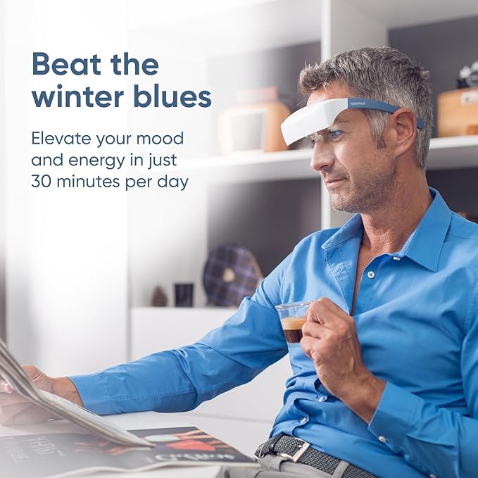 Luminette 2 Light Therapy Glasses (Updated 2024) - Wearable Happy Lamp - Natural Relief for Sleep Problems, Seasonal Mood Disorders, and Jet Lag - Portable Daylight Lamp