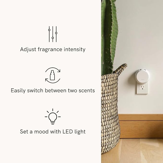 Pura Smart Home Fragrance Device Starter Set - Pura 4 - Scent Diffuser for Home - Includes Fragrance Aroma Diffuser - Square Box, Dew and Salt Scent Refills
