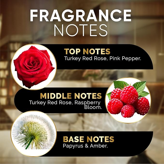 Luxury Hotel Diffuser Oil for Hotels and Homes - Aromatherapy Oils for use with an Essential Oil Diffuser at Home - Fragrance-Scent Diffuser Oil Blend (Rose Amour) 4.05fl oz (120ml)