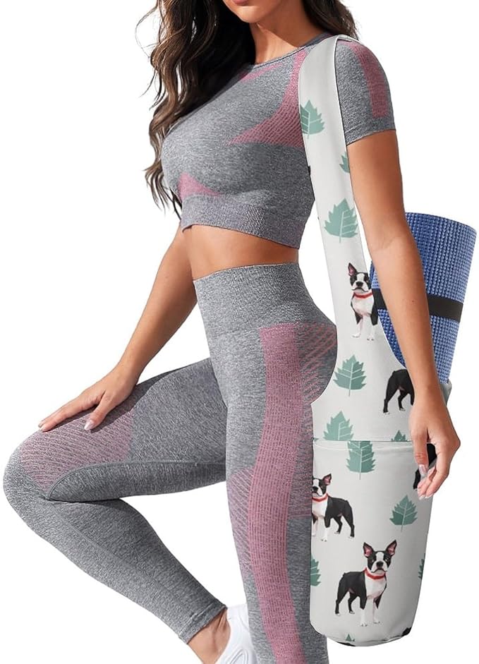 Aiyoolee Portable Yoga Mat Carrier Single Shoulder Bag with Pocket Spacious for Yoga Gym Fitness Travel