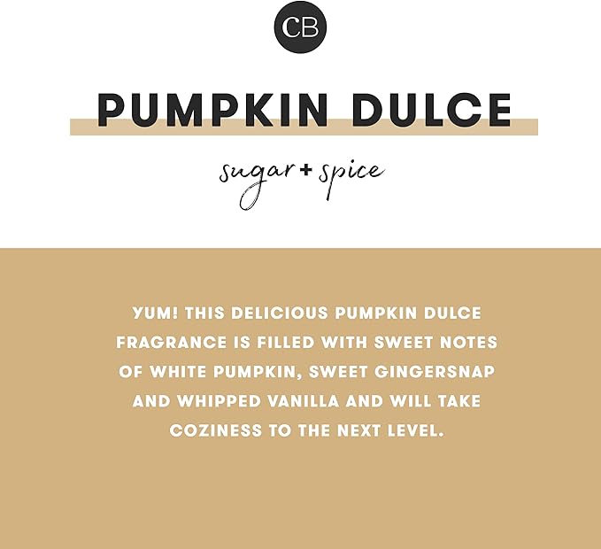 Capri Blue Pattern Play Signature Holiday Candle - Luxury Holiday Scented Candle for Home- Long Lasting Soy Wax Blend - Comes in Decorative Glass Jar (Pumpkin Dulce, 19 oz)
