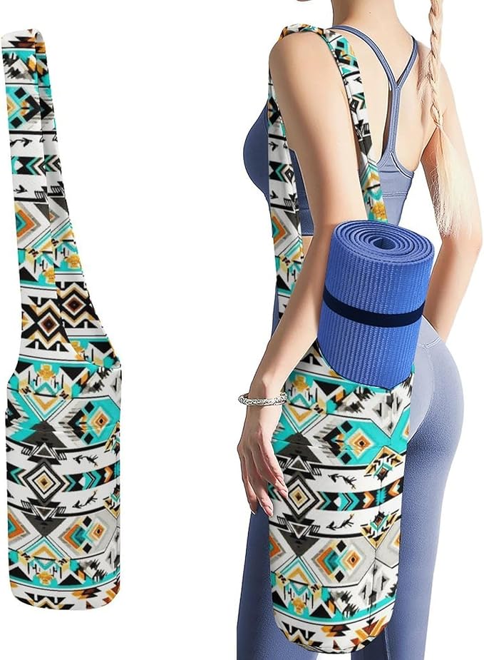 Aiyoolee Yoga Mat Carrier Portable Single Shoulder Strap Bag with Pocket for Gym Yoga Workout Travel