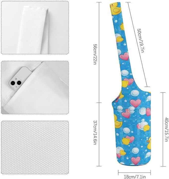 Meaudiwes Stylish Yoga Mat Bag for Women Exercise Mat Holder with Shoulder Strap Yoga Mats Totes Sports Storage Bag