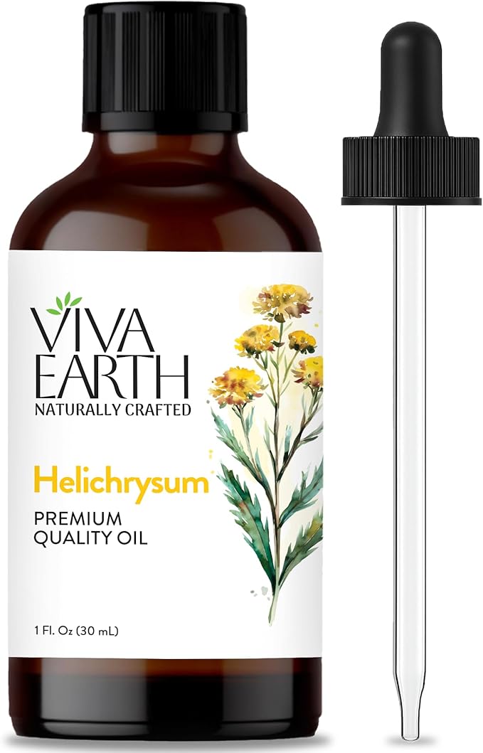 Helichrysum Essential Oil – Premium Quality Oil for Diffusers, Aromatherapy, Massage, DIY Aromatic Blends, Soap & Candle Making – with Dropper, 1 Fl Oz