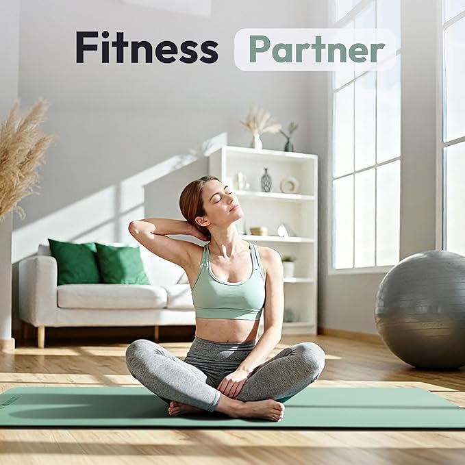Umineux Yoga Mat Non Slip, 6MM (1/4") Yoga Mat Strap, POE Yoga Mats for Women Men, 72"x24", Great for Workout, Yoga, Pilates, Fitness & Floor Exercises