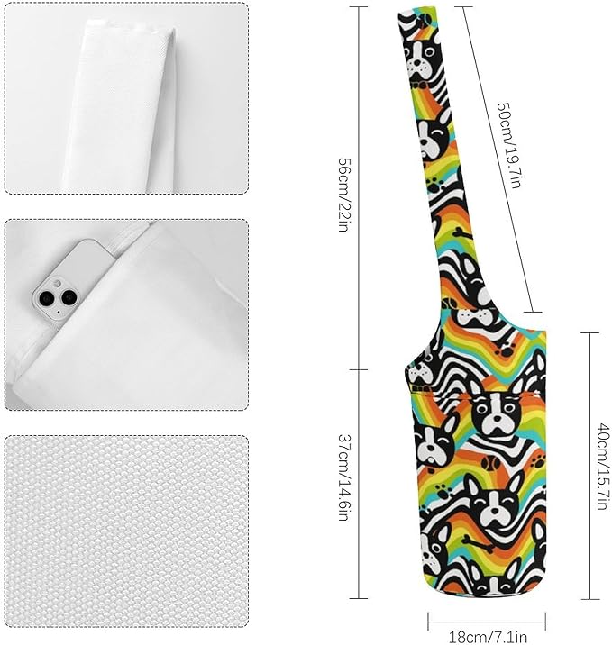 KKdskkds Lovely Pig And HeartYoga Mat Bag Large Opening Long Tote Yoga Mat with Pocket Fit Most Size Mats