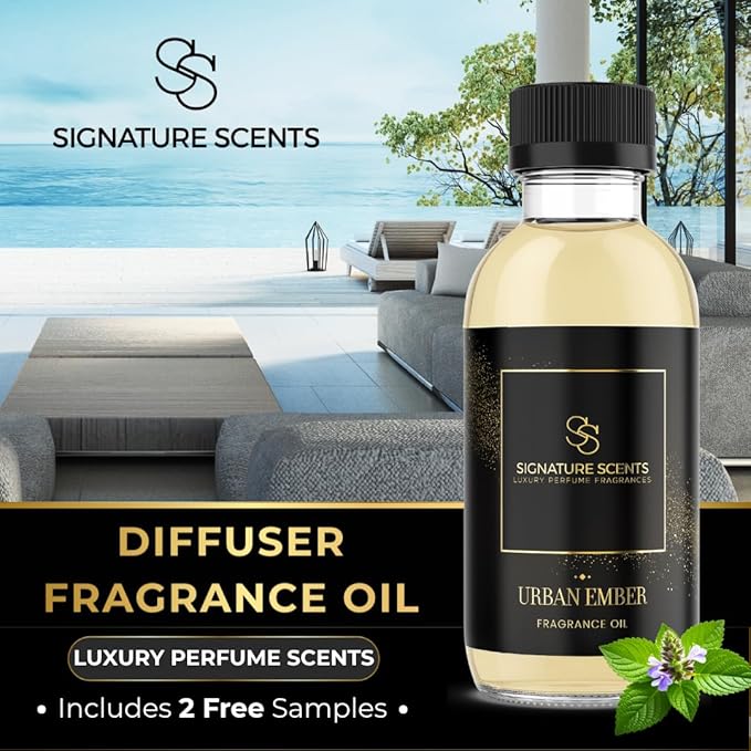 Luxury Hotel Inspired Fragrance Oils for Diffusers (4.05 Fl Oz, Urban Ember)